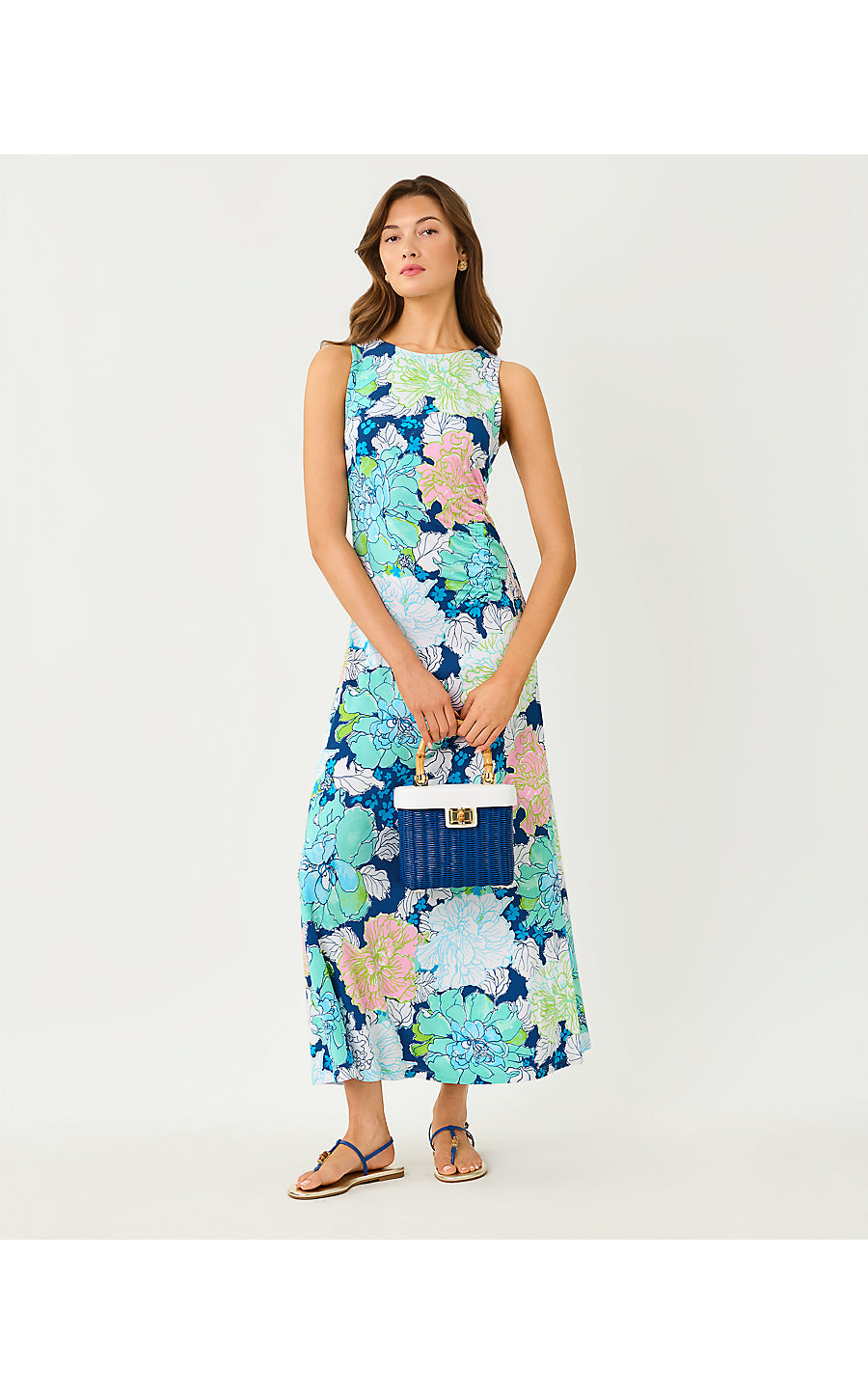 Carolita Maxi Dress Starlight Navy Tennessees Hibiscus