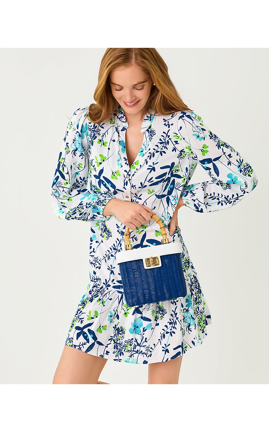Shaley Tunic Dress Resort White Sea Blooms