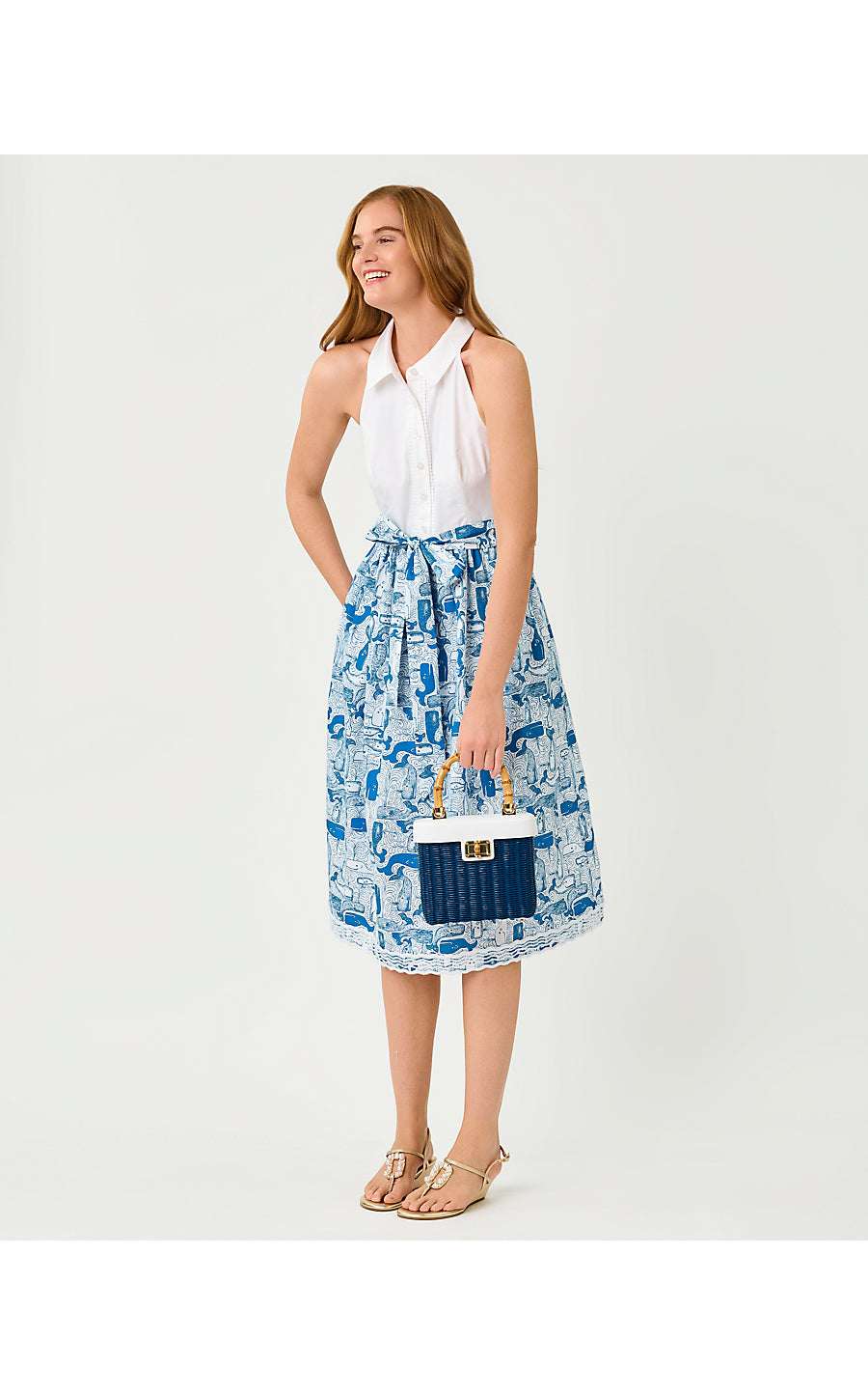 Mauritzia Midi Shirtdress Nassau Blue Thar She Blows