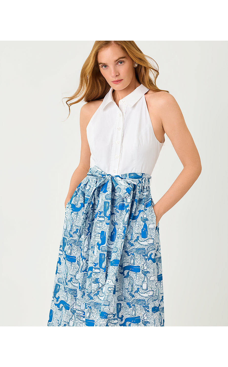 Mauritzia Midi Shirtdress Nassau Blue Thar She Blows