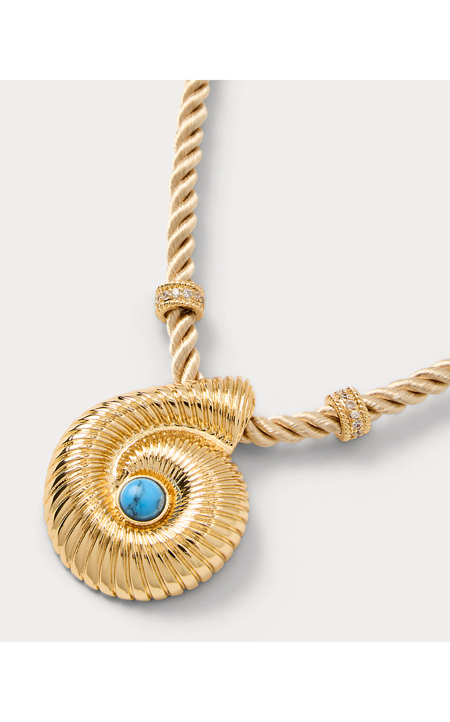 Shell Shine Necklace Gold Metallic