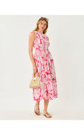 Daisey Smocked Midi Dress Paradise Punch Oversized Thar She Blows