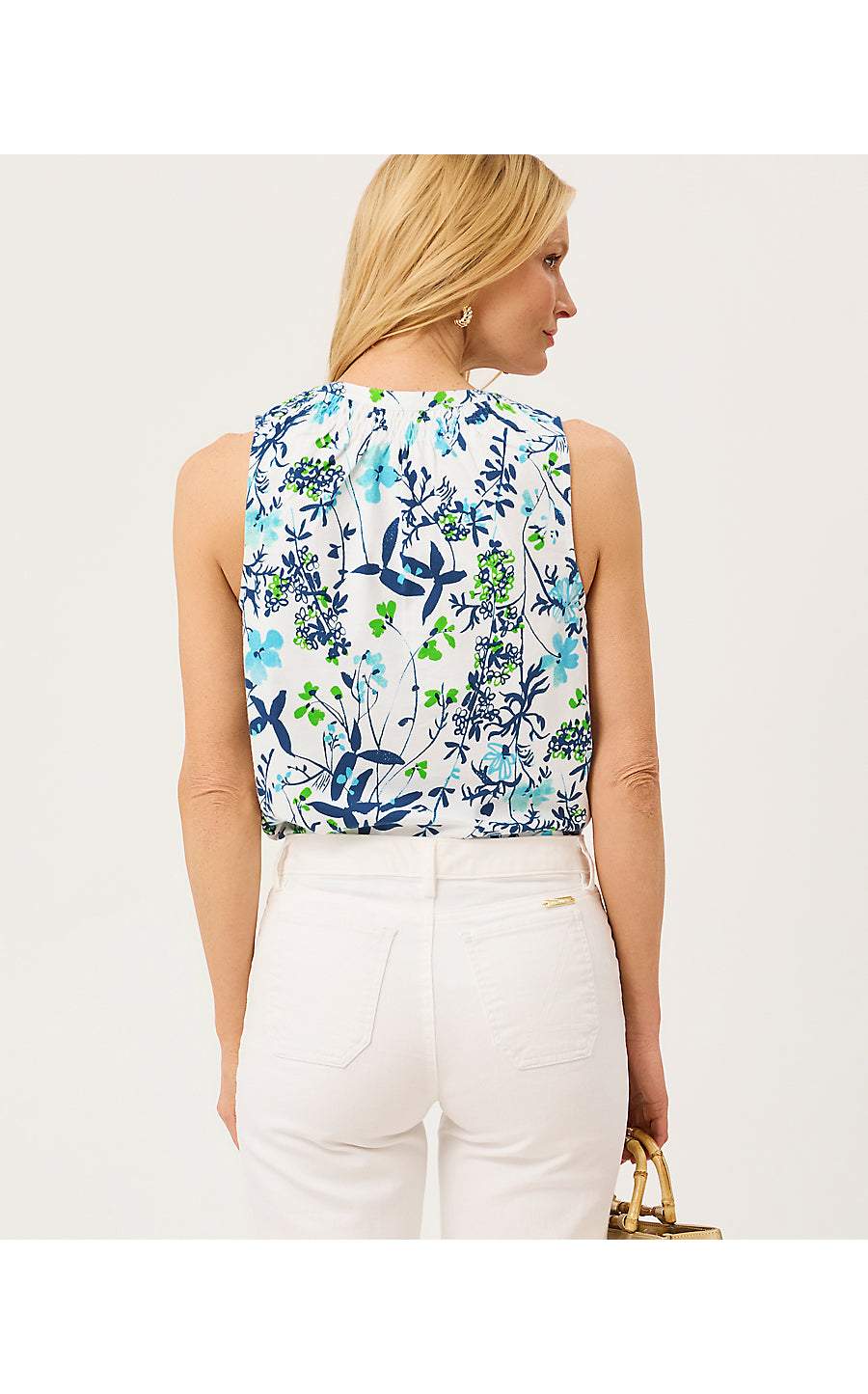 Essie Knit Top Resort White Sea Blooms