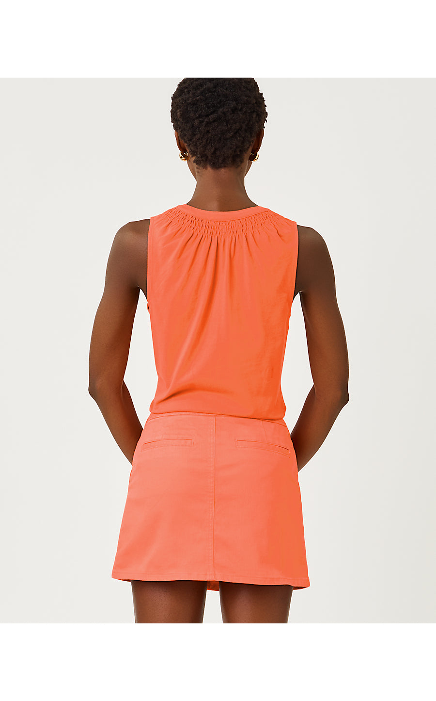Essie Knit Top Sunset Orange