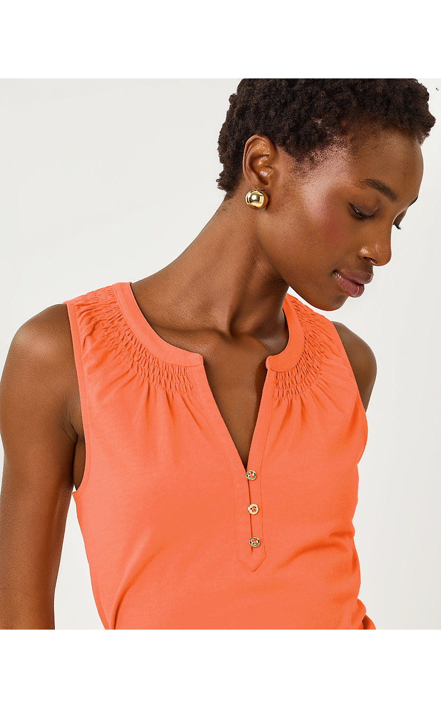 Essie Knit Top Sunset Orange
