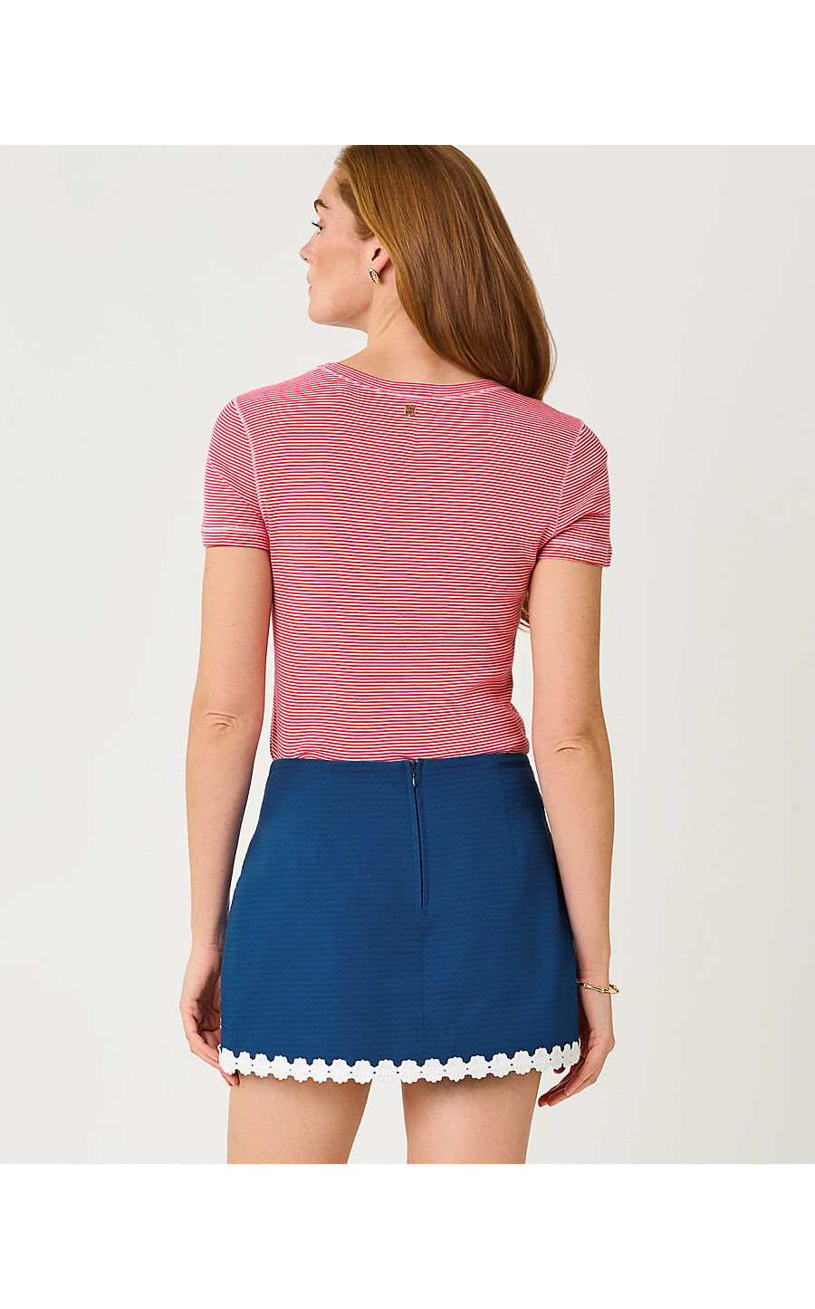 Danica Knit Top Multi Anchor Mini Embroidery
