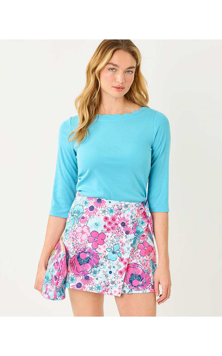 Gleeson Knit Top Capri Blue