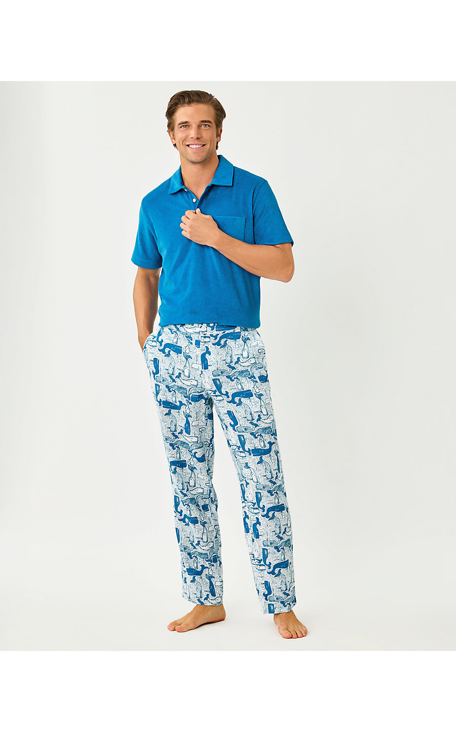 Men'S Stuff Harbor Polo Nassau Blue