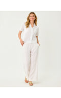Mirabella Linen Palazzo Pant Resort White