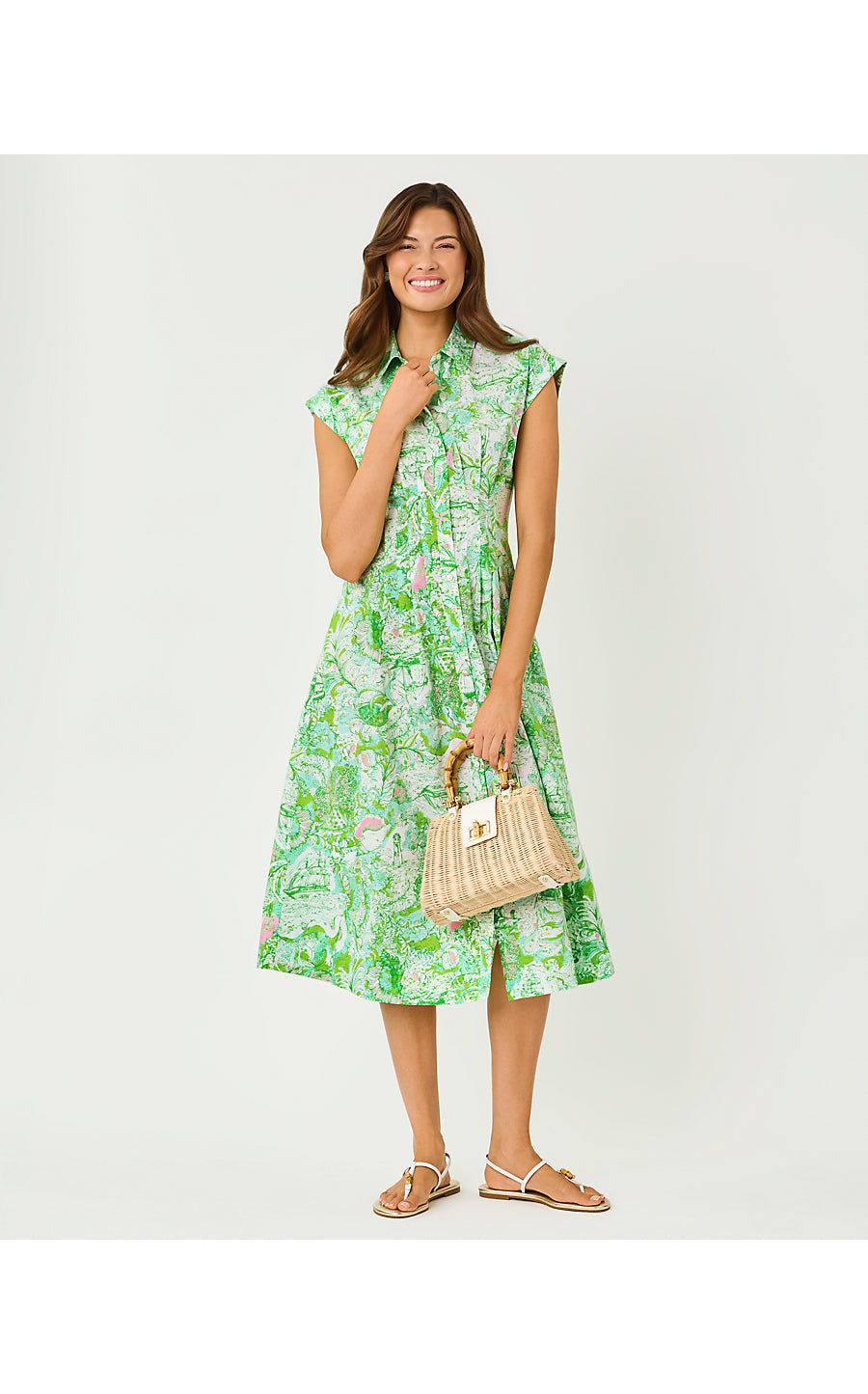Tonya Midi Shirtdress Resort White Ship To Shore
