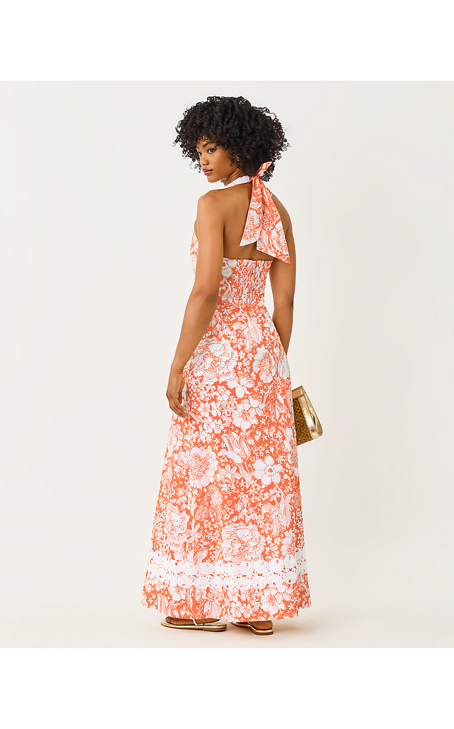 Belinda Maxi Dress Sunset Orange Budding Romance