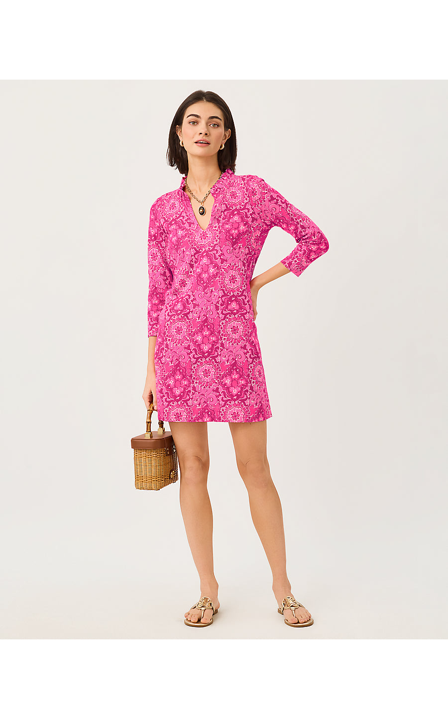 Annelie Dress Pink Aster The Casbah Allover