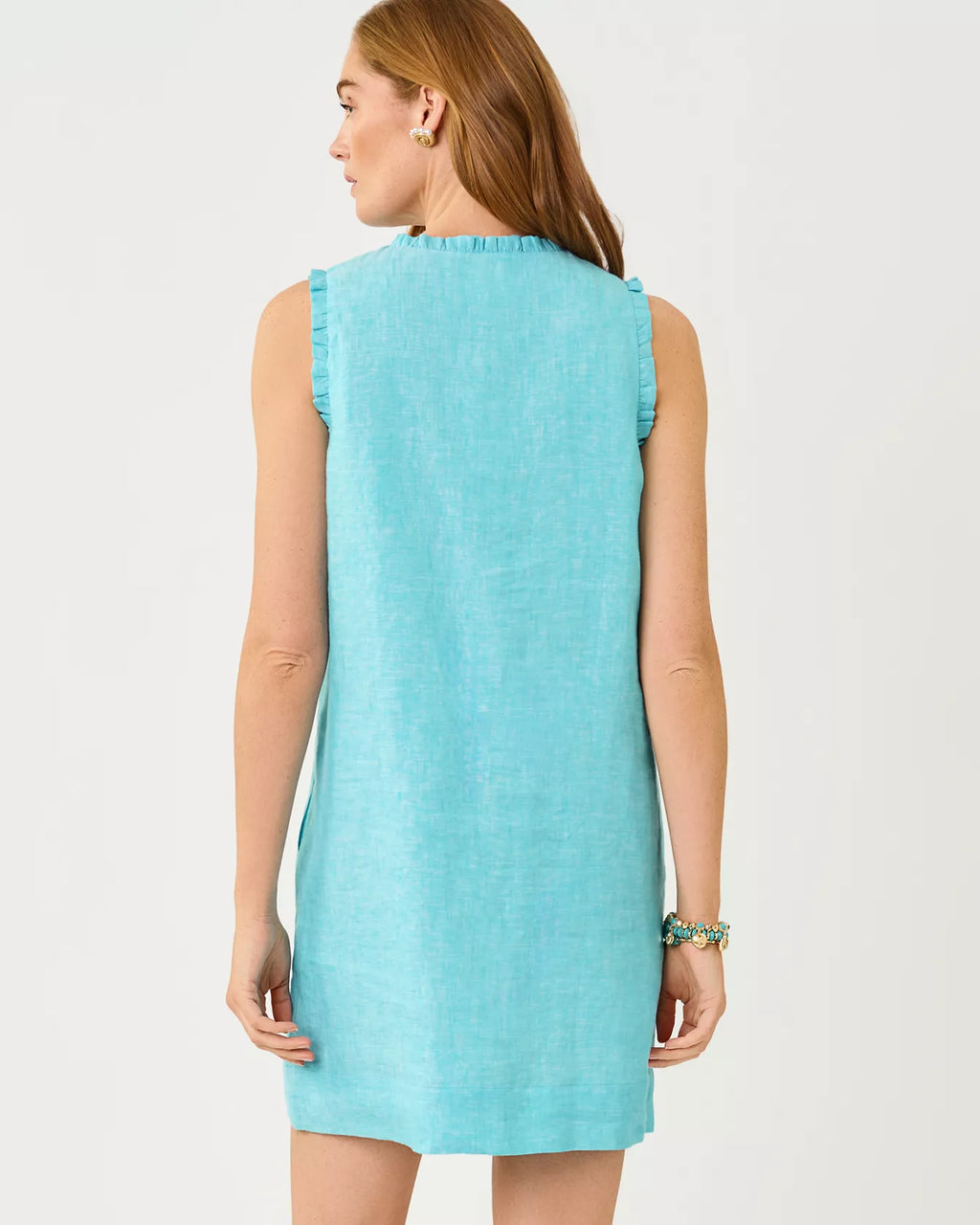 Kavalla Linen Dress Capri Blue