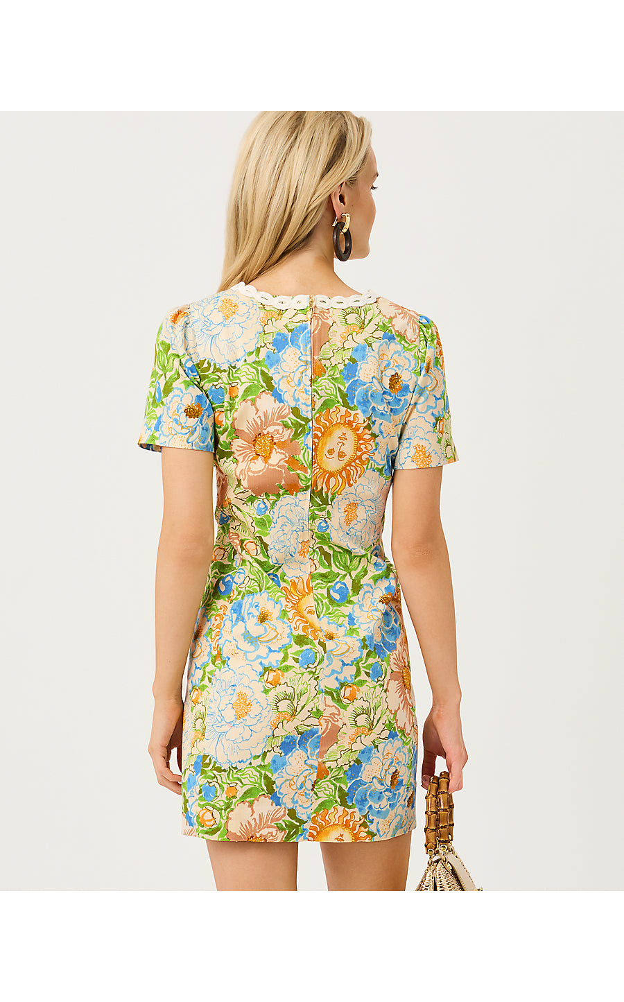Minerva Short Sleeve Strech Dress Rutabaga Sympeony