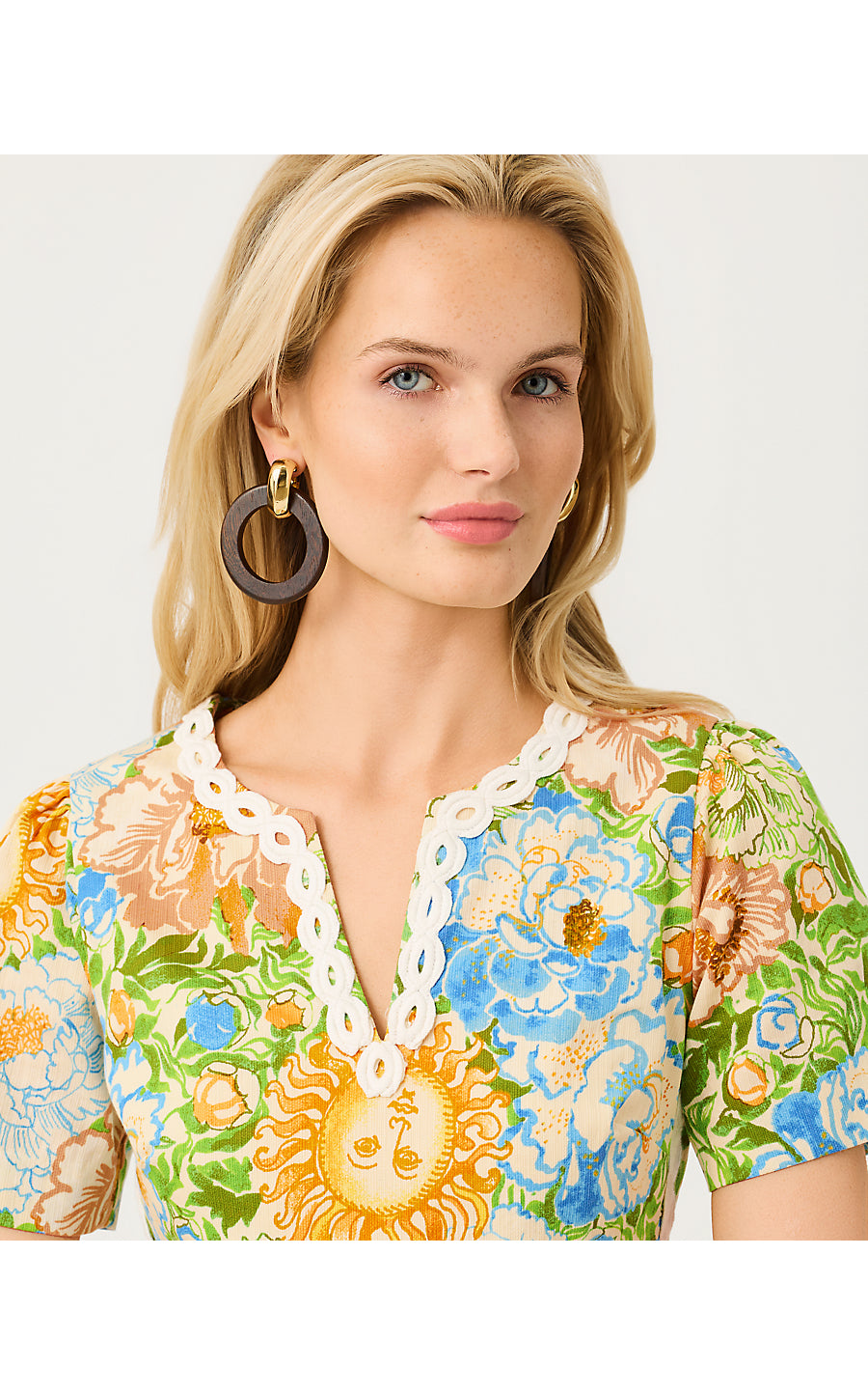 Minerva Short Sleeve Strech Dress Rutabaga Sympeony