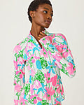 Barbados Zip-Up Jacket Up Resort White Viney Liney