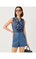 Fenly Sleeveless Top Indigo Chambray