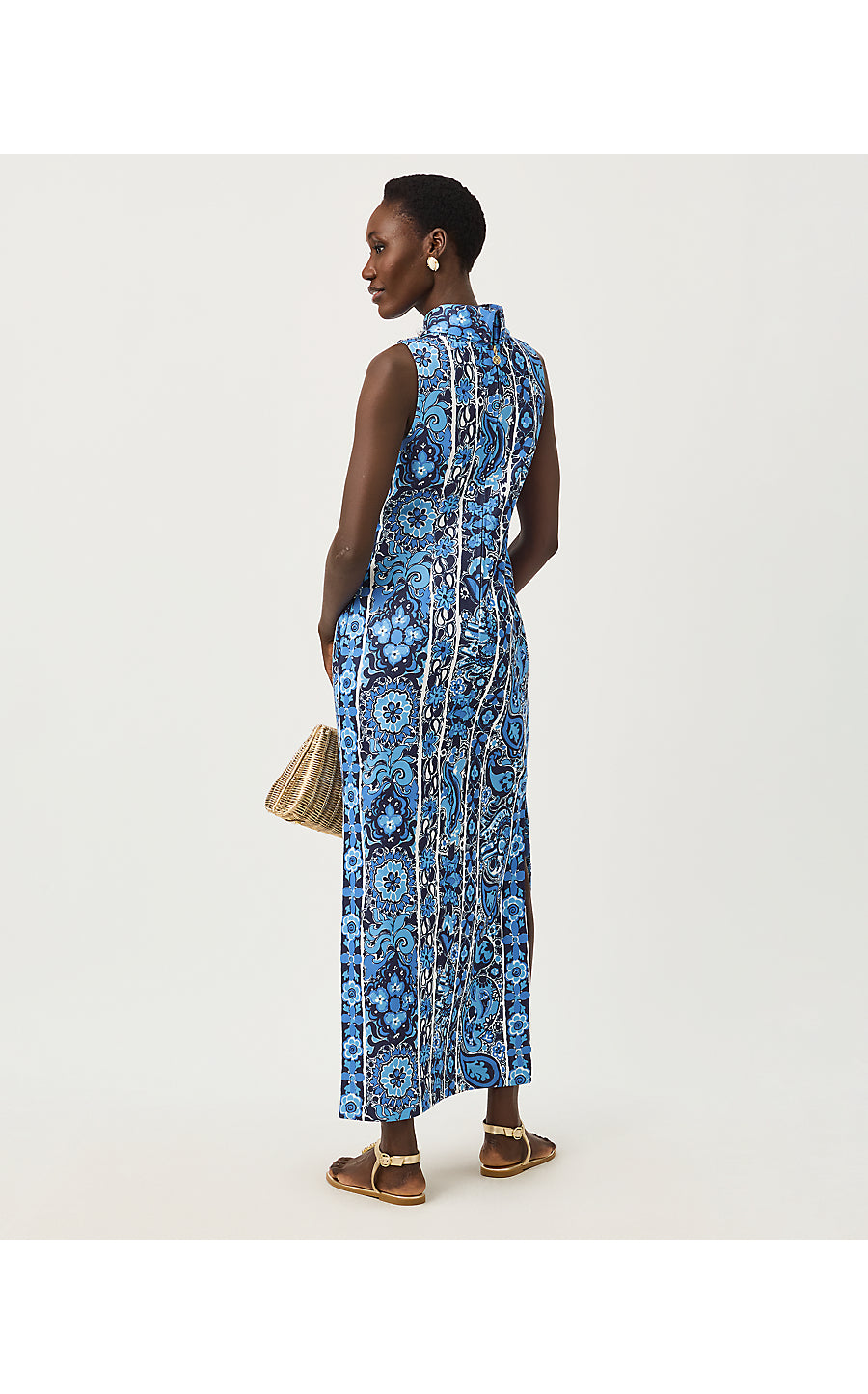 Daisee Maxi Shift Dress Low Tide Navy The Casbah Engineered