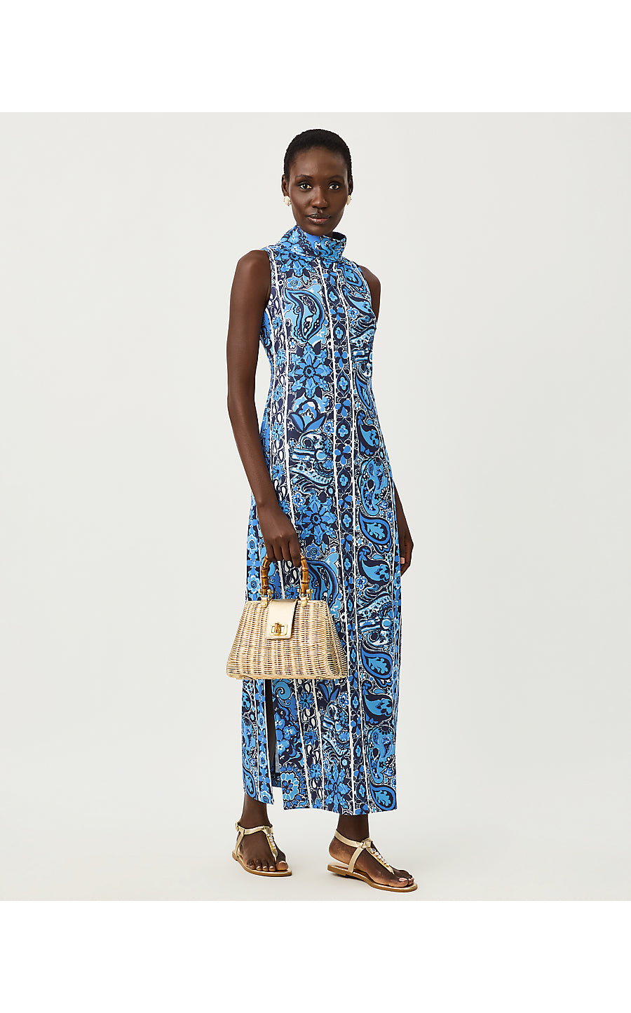 Daisee Maxi Shift Dress Low Tide Navy The Casbah Engineered