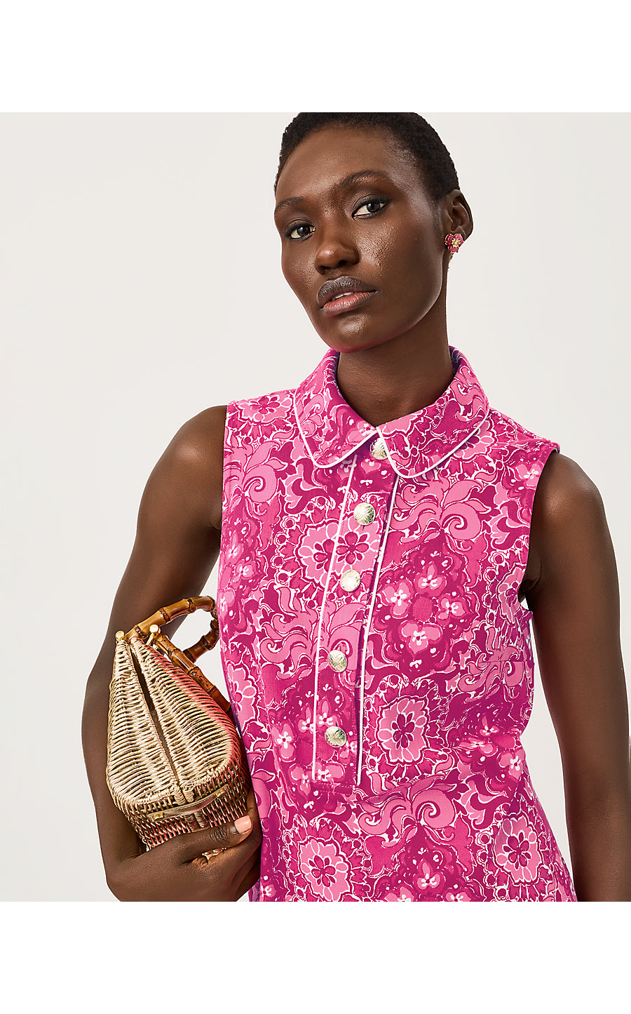 Milana Dress Pink Aster The Casbah Engineered