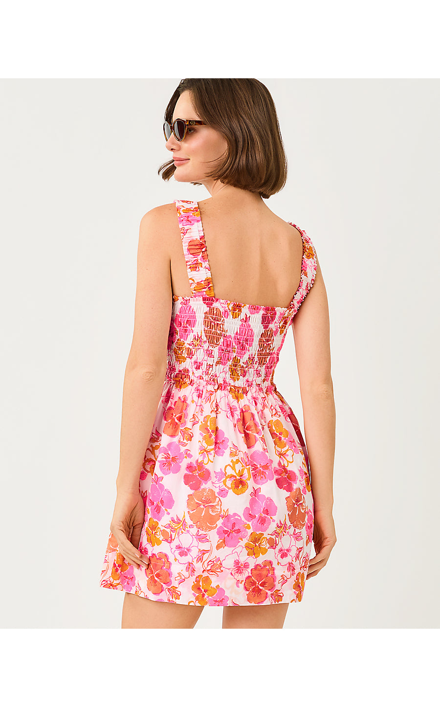 Hadly Skirted Romper Resort White Pansy Fansy