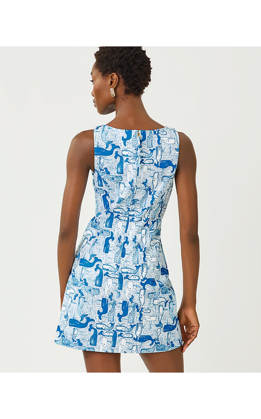 Oriana Shift Romper Nassau Blue Thar She Blows