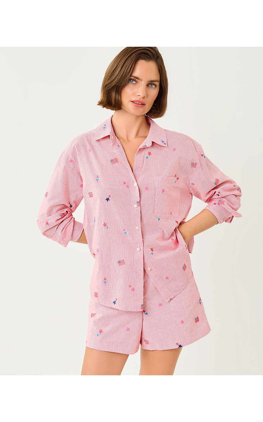 Bondi Button Down Paradise Punch Its A 250Th Celebration Stripe