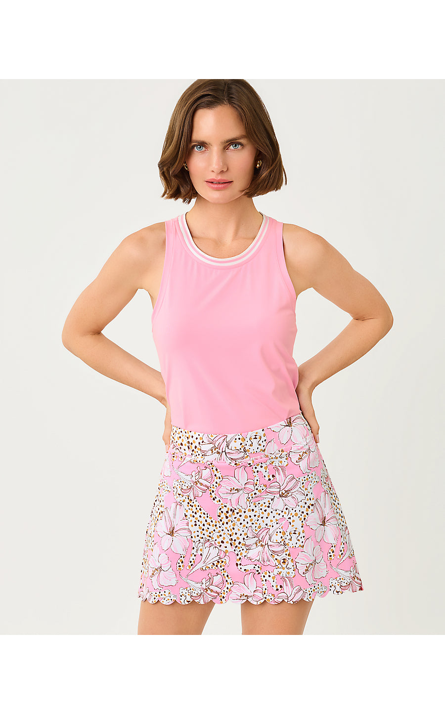 UPF 50+ Meena Scallop Skort Conch Shell Pink Wildness