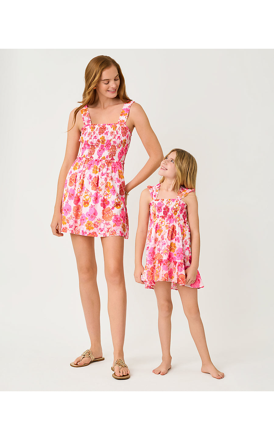 Mini Hadly Dress Resort White Pansy Fansy