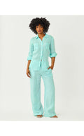 Mirabella Linen Palazzo Mint Condition X Capri Blue Saint Tropez Stripe