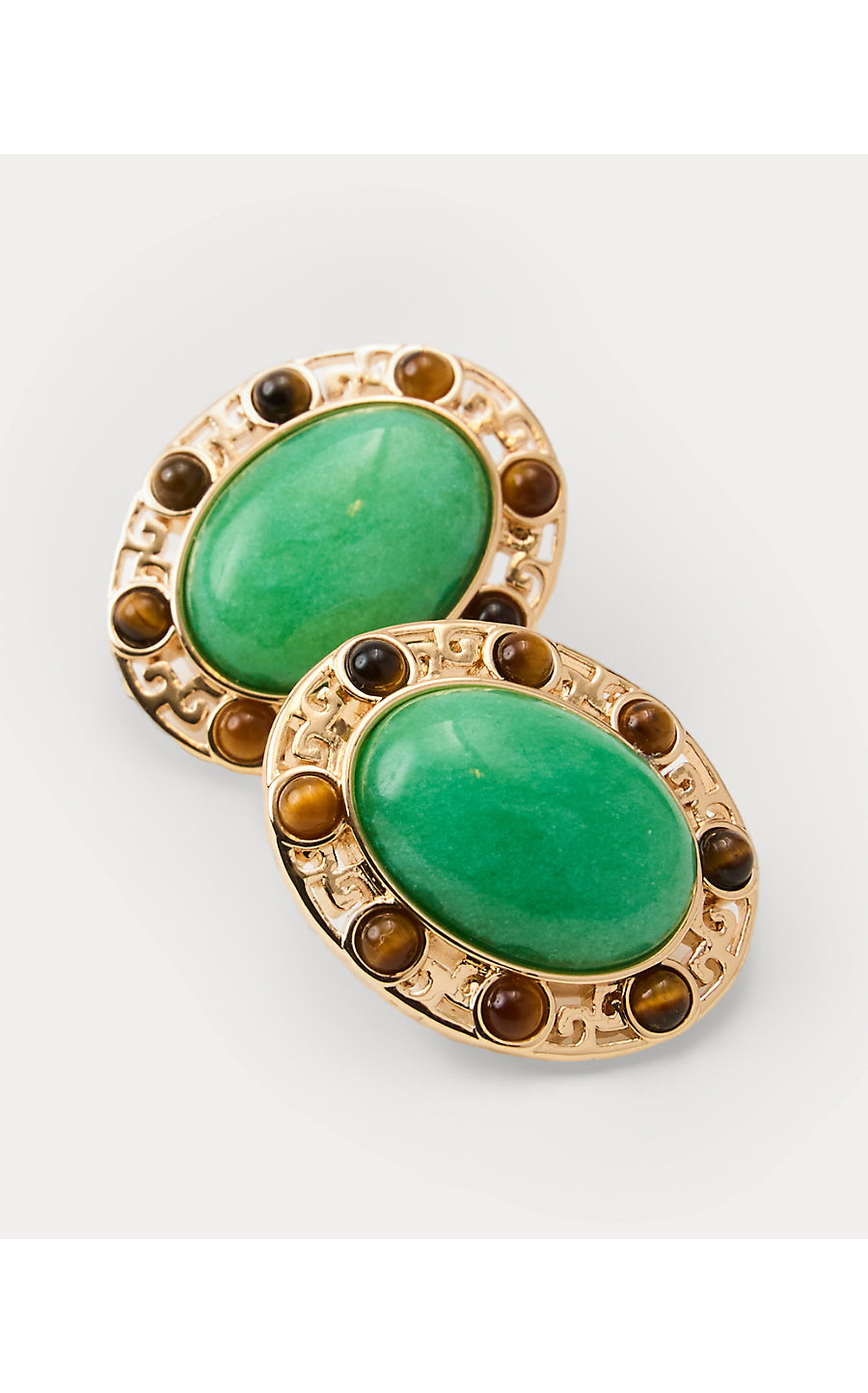 Via Palm Earrings Chateau Green