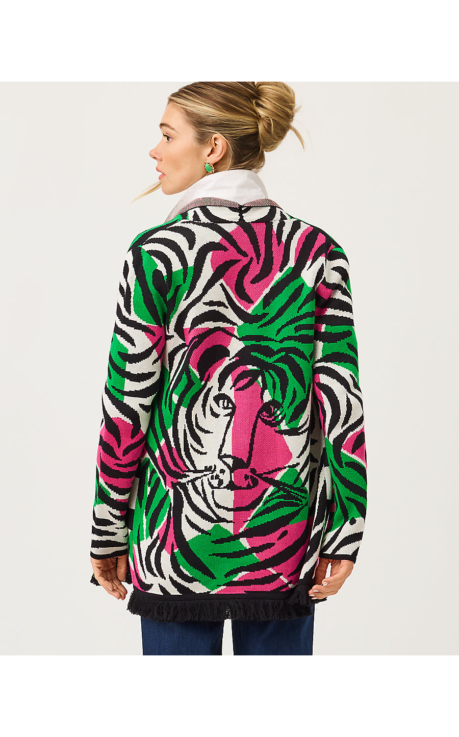 Noble Jacquard Cardigan Coconut Oversized Big Irv Jacquard