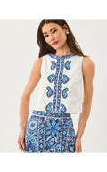 Annaleese Sleeveless Top Low Tide Navy The Casbah Engineered