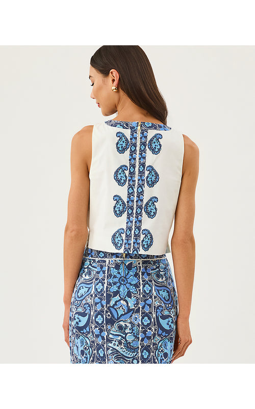 Annaleese Sleeveless Top Low Tide Navy The Casbah Engineered