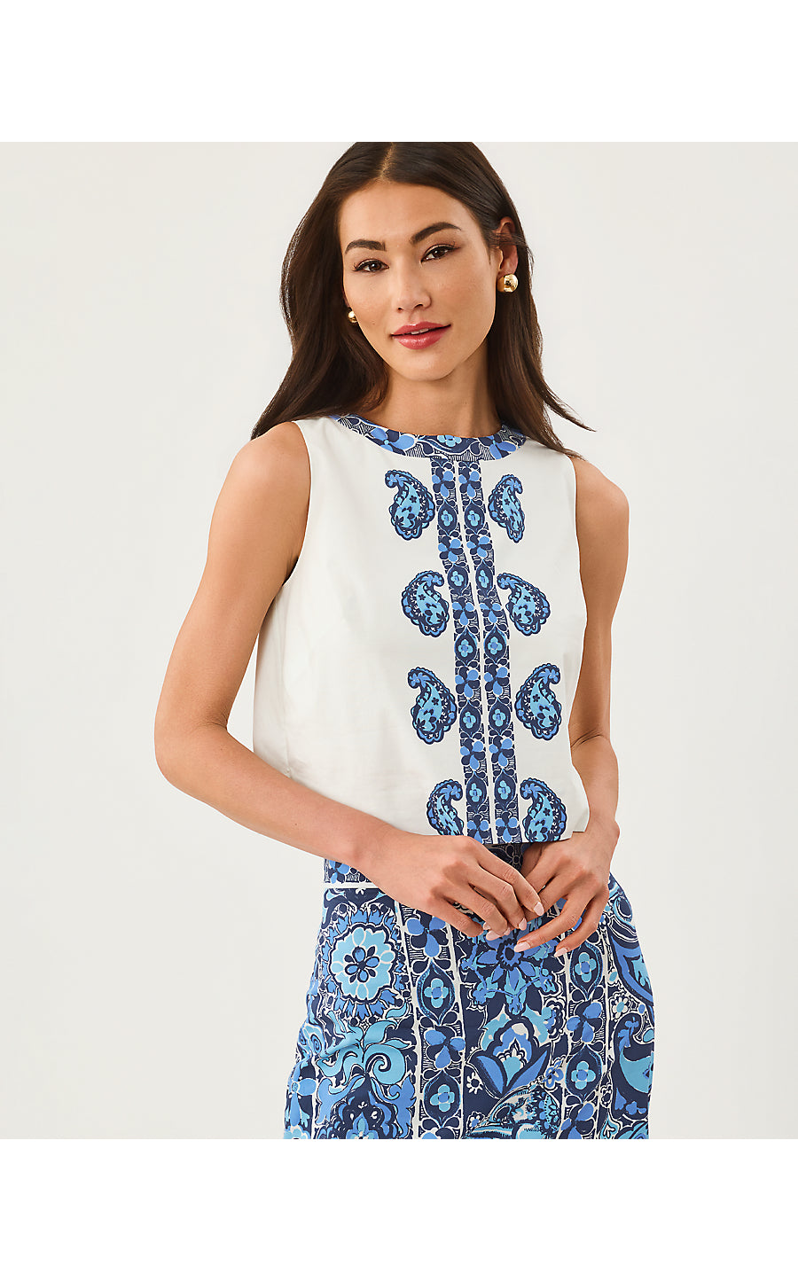 Annaleese Sleeveless Top Low Tide Navy The Casbah Engineered