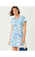 Melodie Skirted Romper Resort White Shell Shine