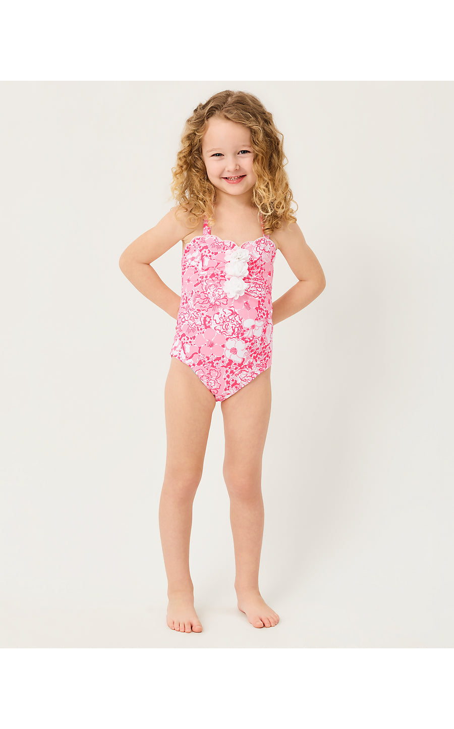Maddie Flower Swimsuit Conch Shell Pink Burst Of Joy