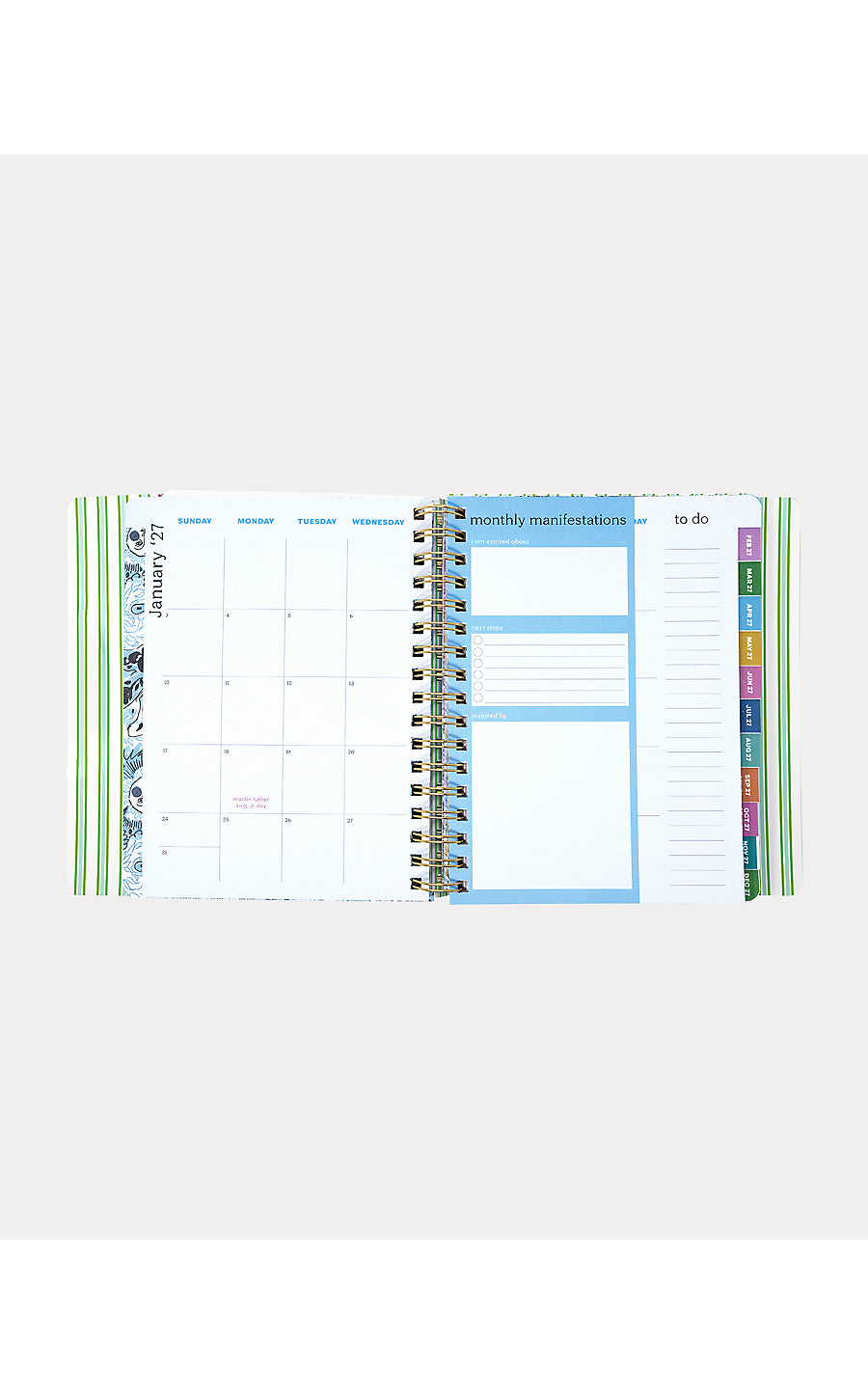 Agenda 17 Month Soft Cover Mint Condition Burst of Joy