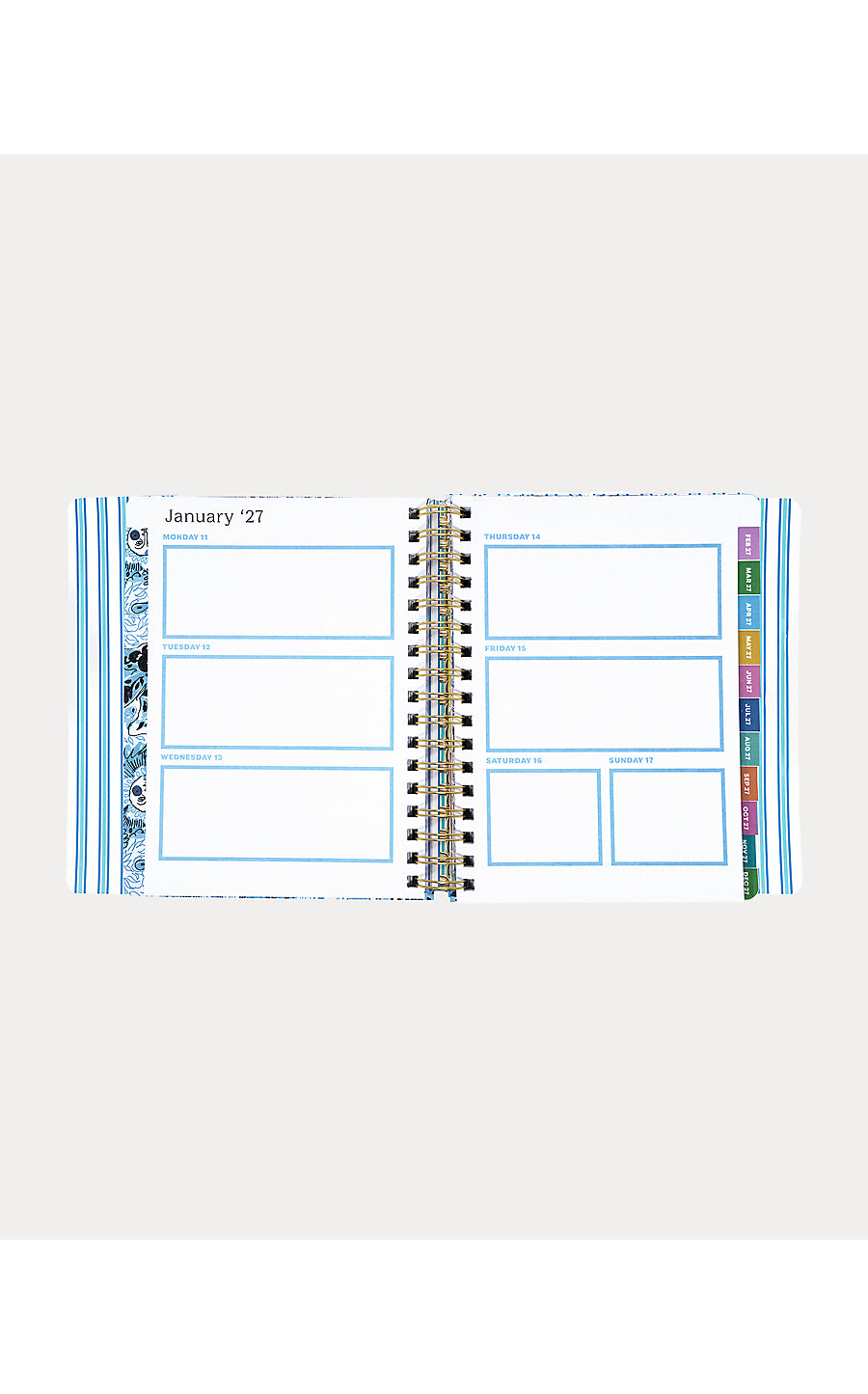 Agenda 17 Month Soft Cover Shell Shine