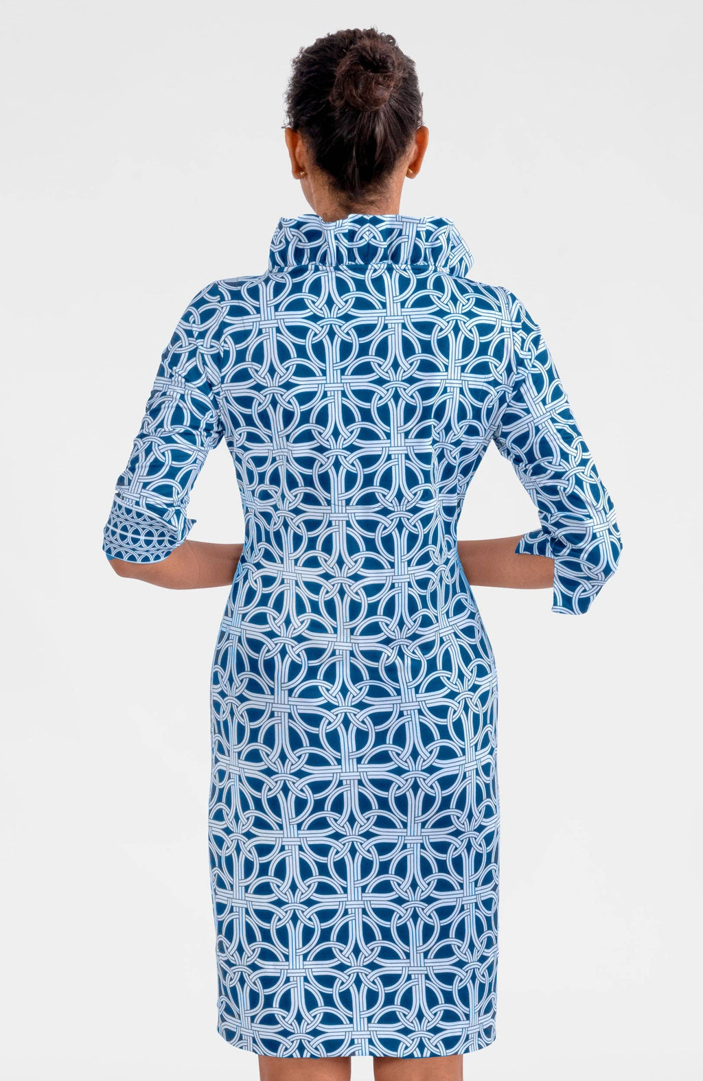 Jersey Ruffneck Dress - Ring Toss: Melon