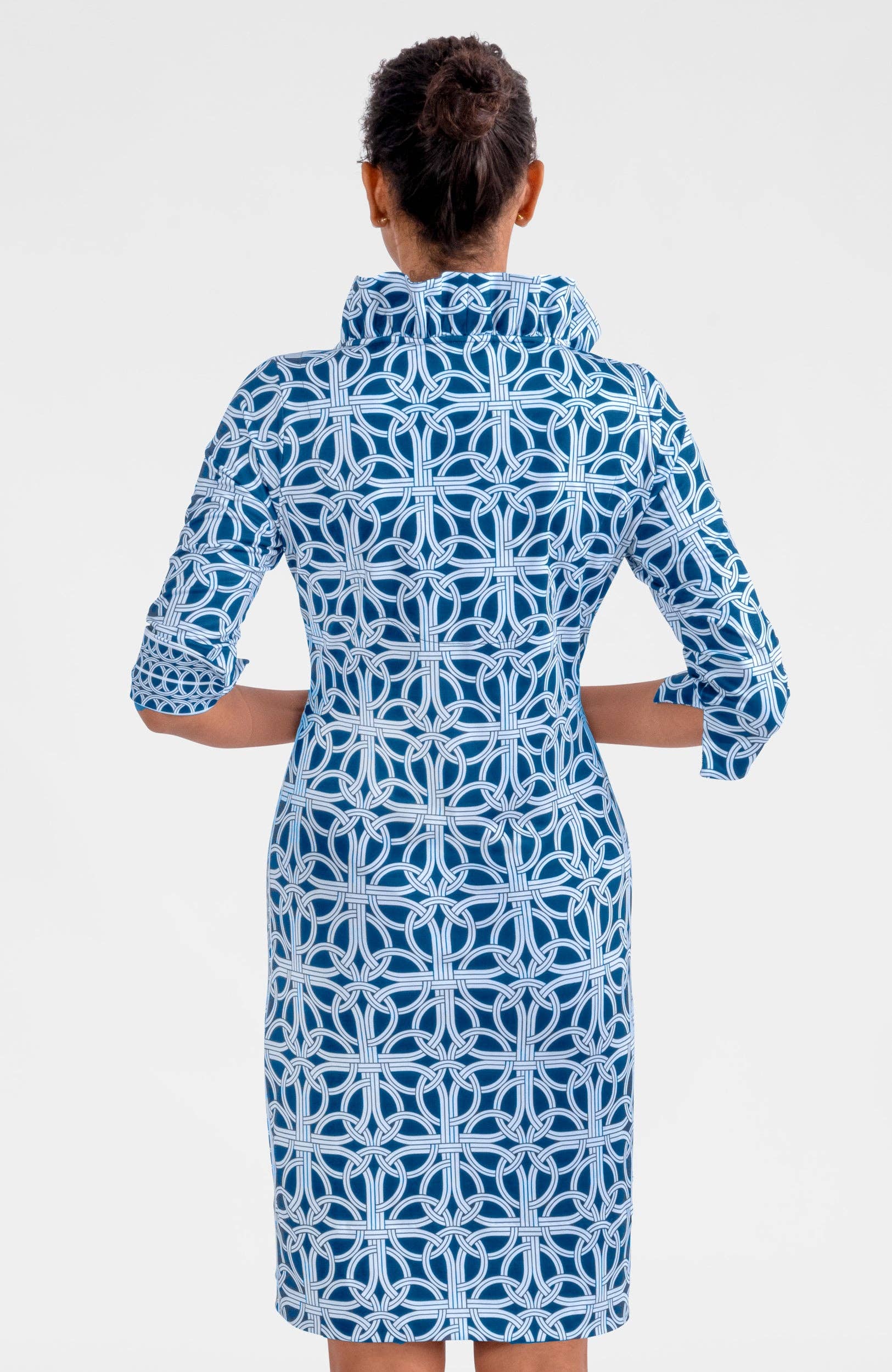 Jersey Ruffneck Dress - Ring Toss: Melon