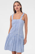 Ric Roc & Roll Dress - Stripe: Periwinkle