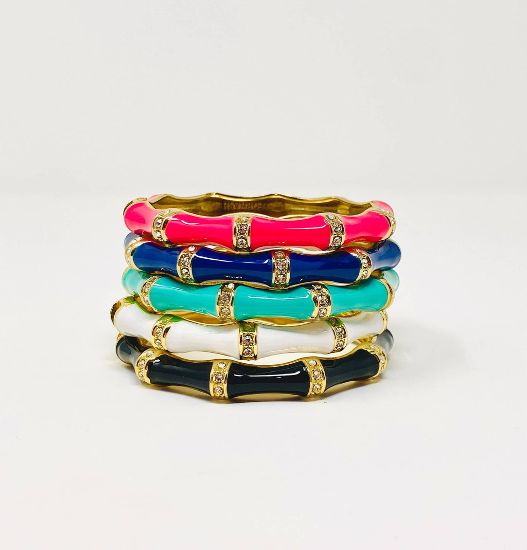 Enamel Stone Bamboo Bracelet