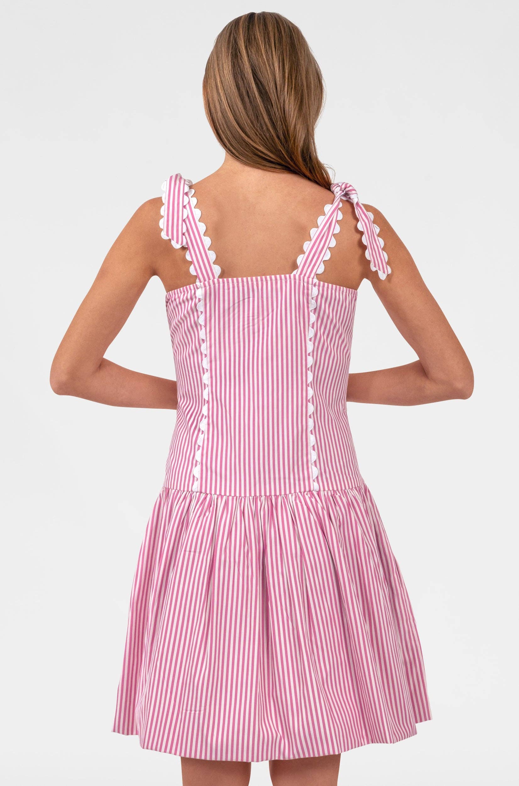 Ric Roc & Roll Dress - Stripe: Pink