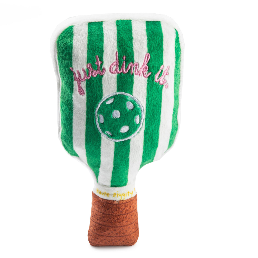 Green Stripe Pickleball Paddle  | Squeaker Dog Toy