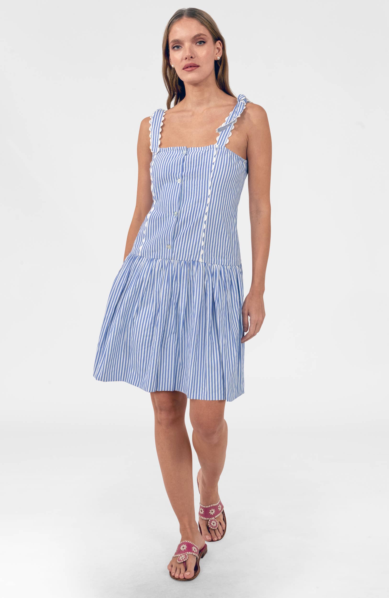 Ric Roc & Roll Dress - Stripe: Periwinkle