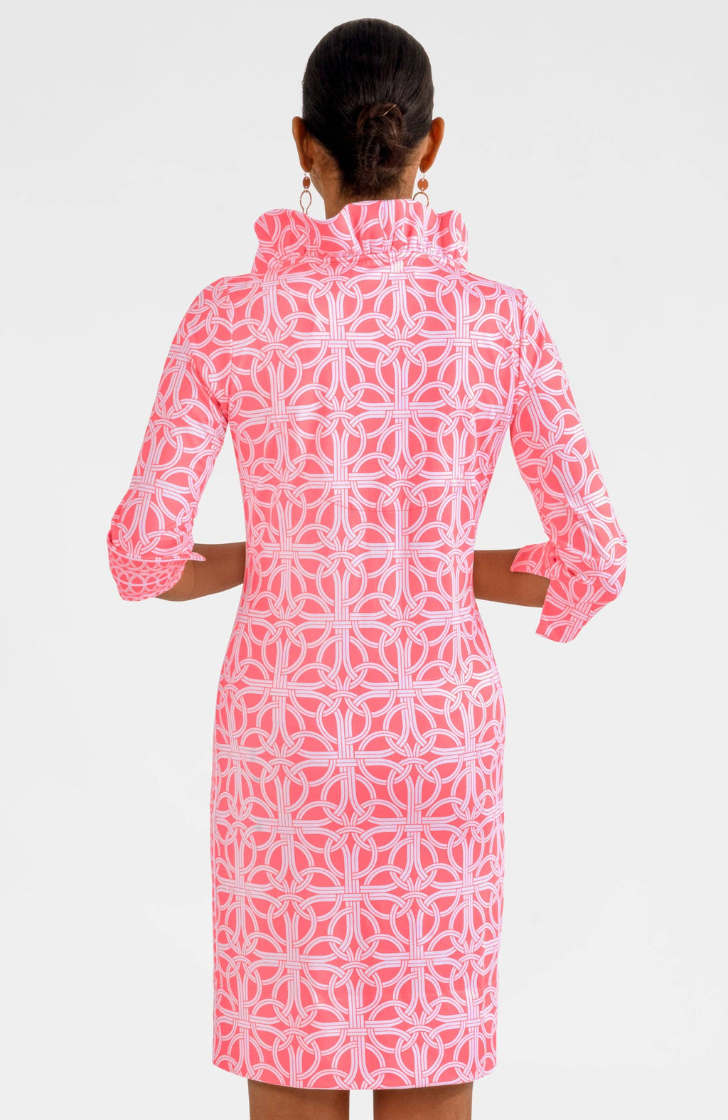 Jersey Ruffneck Dress - Ring Toss: Melon