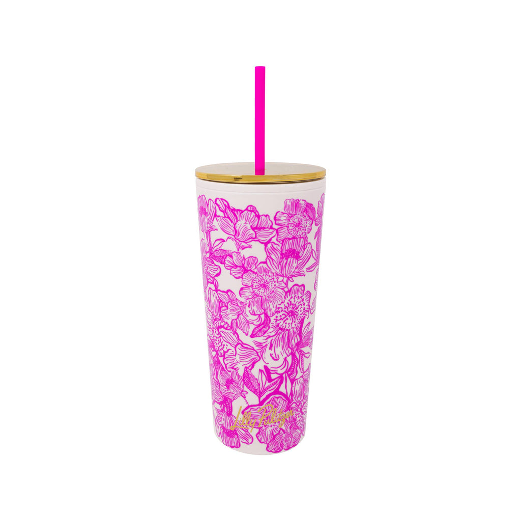 Tumbler with Straw Unforgettable Pink
