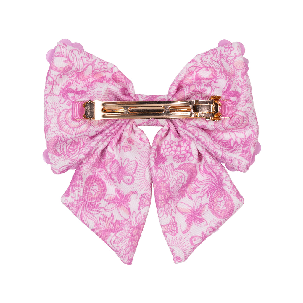 Girls Embelished Bow Barrette Fleur De Lilly