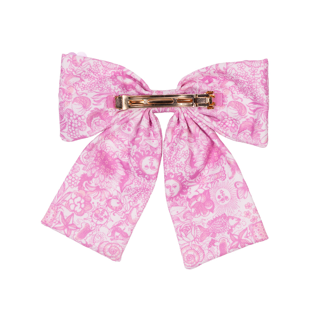 Embelished Bow Barrette Fleur De Lilly
